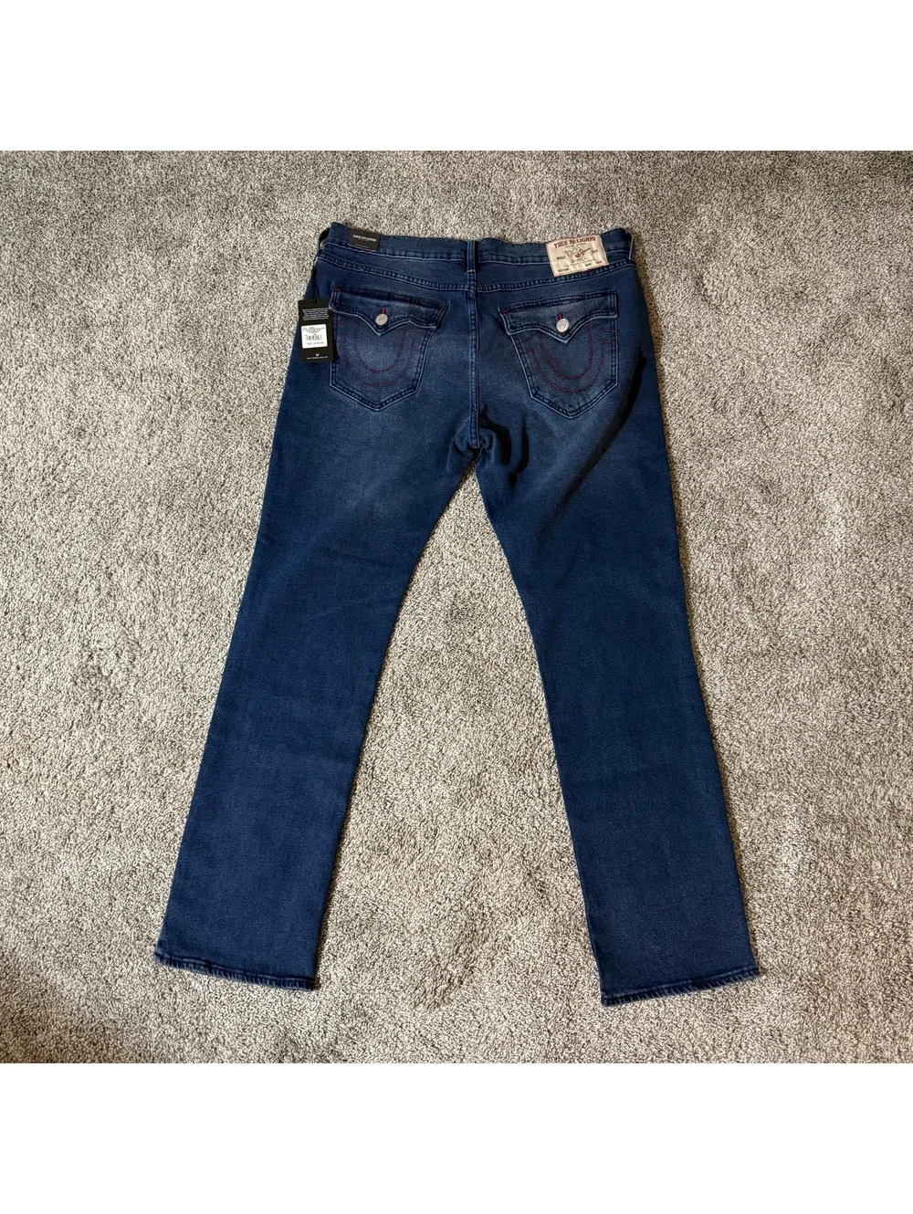 True Religion Men's Dark Blue Straight Leg Jeans Size 33 with Tags